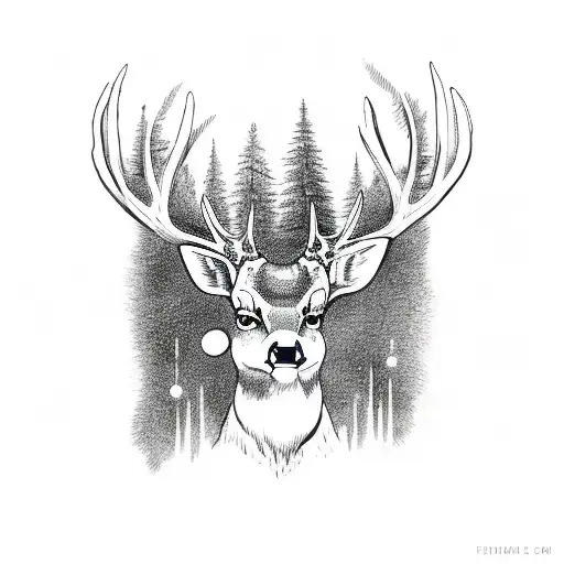 Deer Head With Infinity