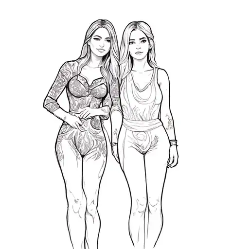 Two Women Posing For A Picture In A Redwood Forest