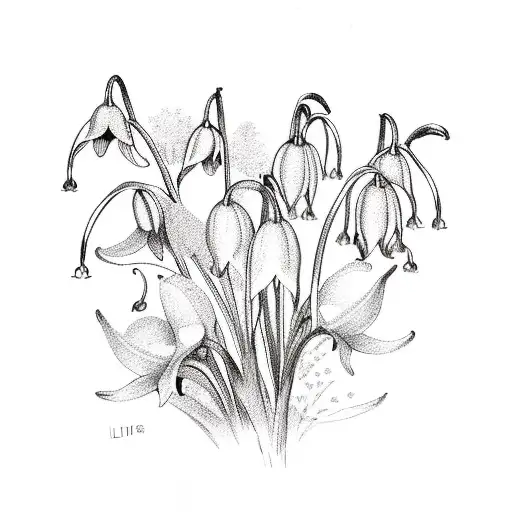 Lily Of The Valley And Snowdrop Bouquet