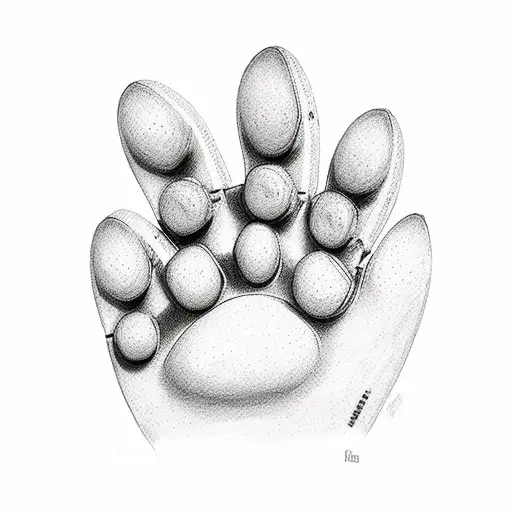 Dog Paw With 1313 In Middle