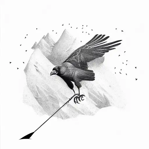 Crow With Arrow