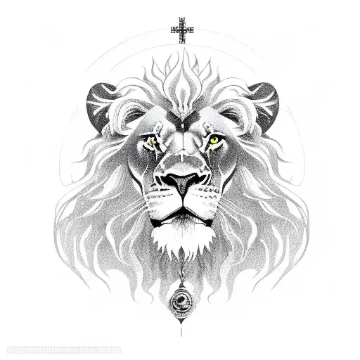 Lion Sun And Cross