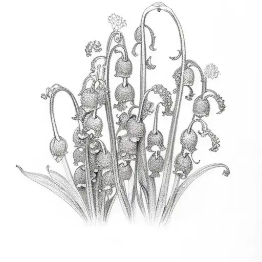 Lily Of The Valley And Larkspur Boquet