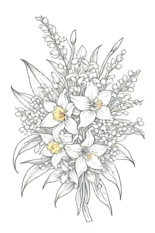 Daffodils And Lily Of The Valley Bouquet