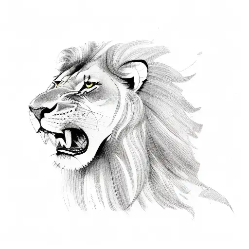 Historical Battle Scene With A Lion Leading The Charge