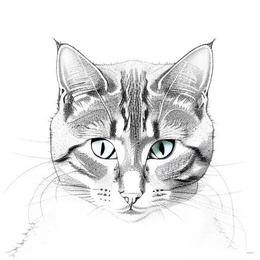 A Whimsical Illustration Of A Cat Surrounded By A Lush Jungle Of Exotic Plants