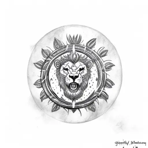 Scottish Thistle With Tartan And Lion Rampant