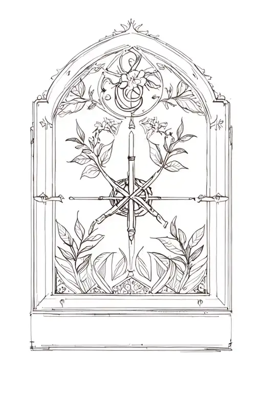 Palaye Royale Symbol With Leaves And Florsl Design