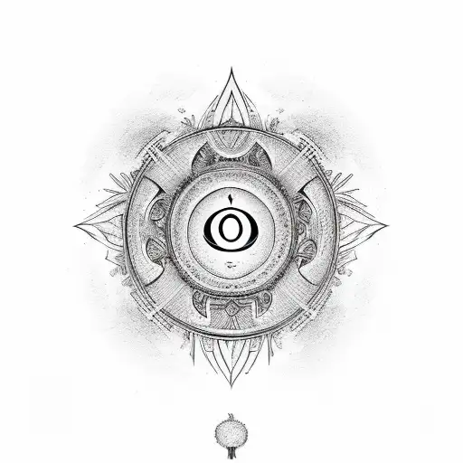 Unalome Symbol With Om