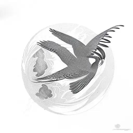 Phoenix Bird With A Loon