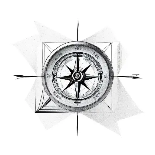 Camera Tripod Forming The Shape Of A Compass