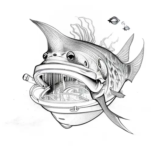 Angler Fish With Scuba Diver