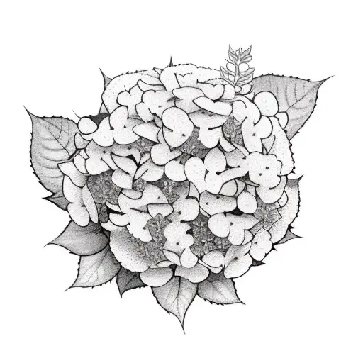 Guitar With Hydrangeas