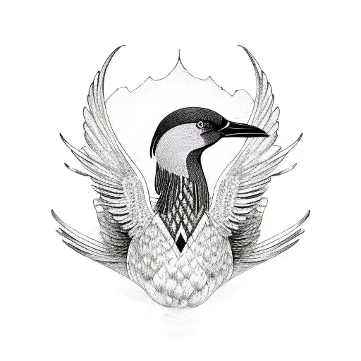 Phoenix Bird And A Loon Bird