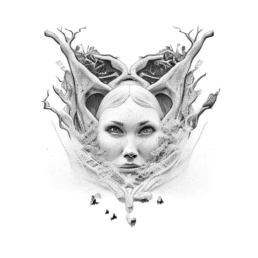 Mother Nature Face Chest Piece