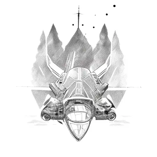 Airplane Sillhouette Frontal View