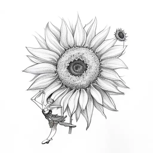 Ballerina With Sunflower Skirt