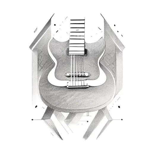 Guitar Composed Of A V And A G