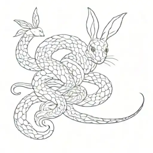 Snake And A Rabbit