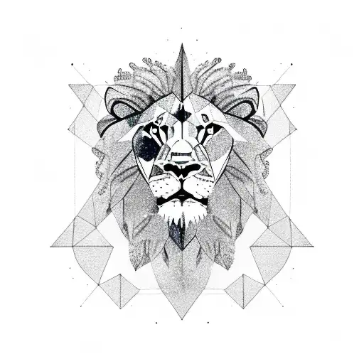 Leo Constellation With Lion Body Outline
