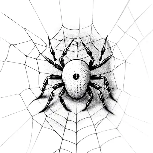 An Unusual Spider Descending The Web