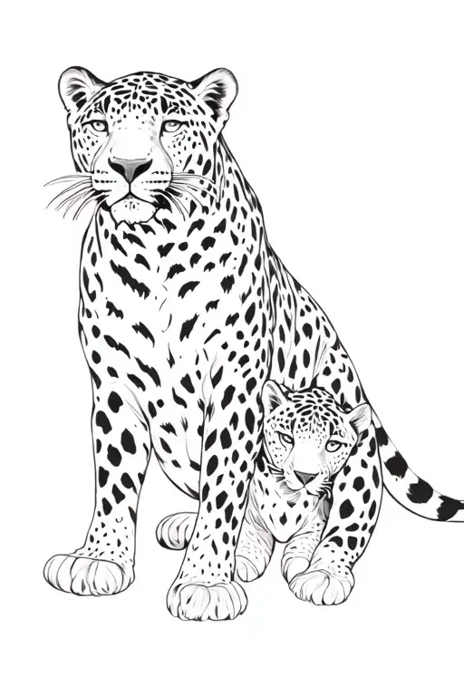 Jaguar And His Baby