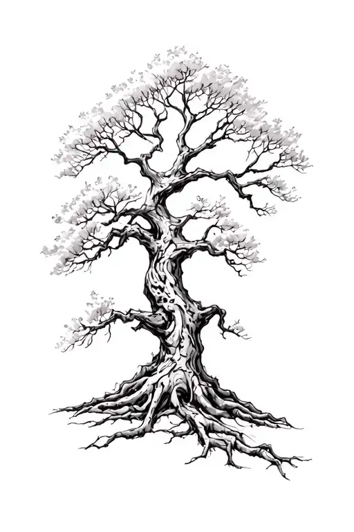 Tree Growing Out Of Skelton