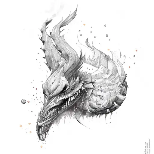 Fire With Watercolor Infill