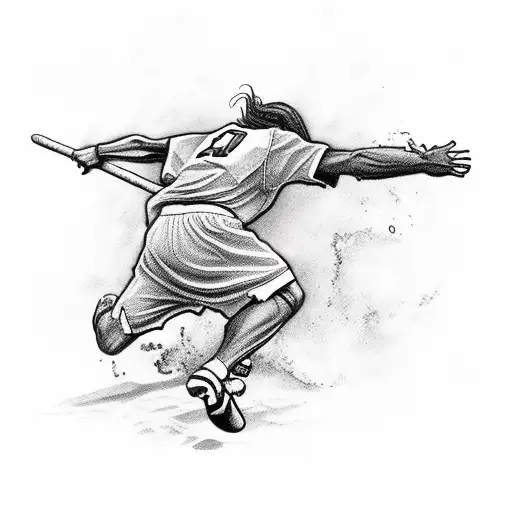 Jesus Playing Various Sports In A Sketch Style