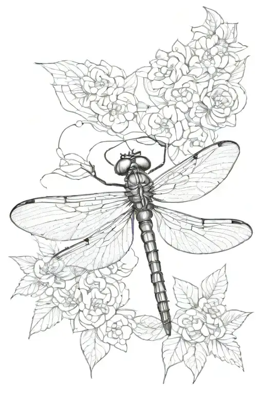 Dragonfly From Top View Conceptually