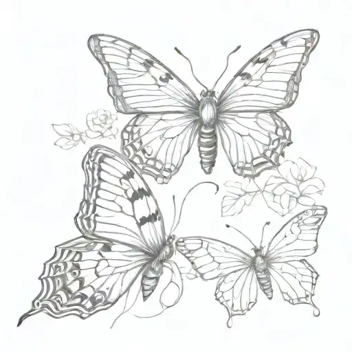 2 Butterflies And A Moth