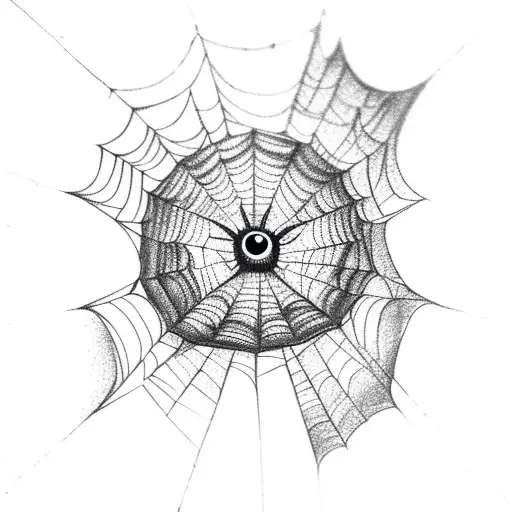 A Spider Web With An Eye