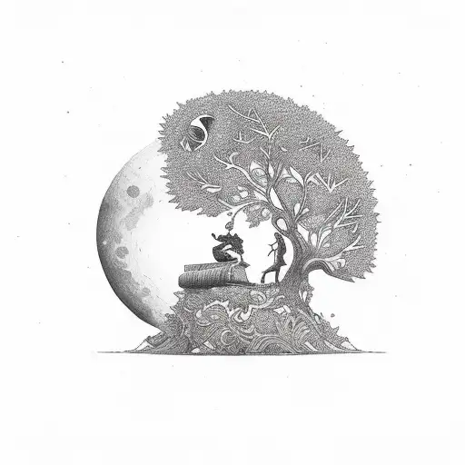 An Open Book With Sun And Moon Rising Out Embracing Soft And Romanticmatching