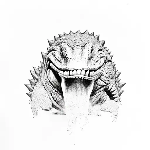 Fun Aligator Standing Up Playing Guitar