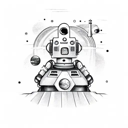 Robot And Space And Space Ships