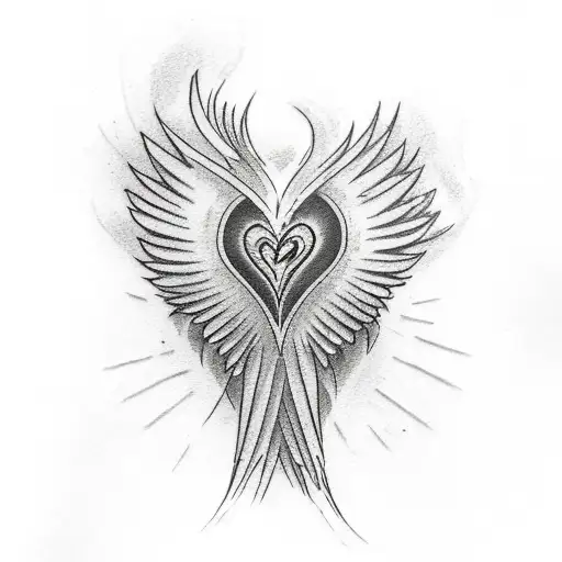 Phoenix Broken Heart Neck