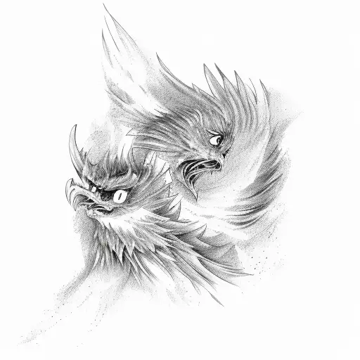 Dueling Phoenix Fire And Ice