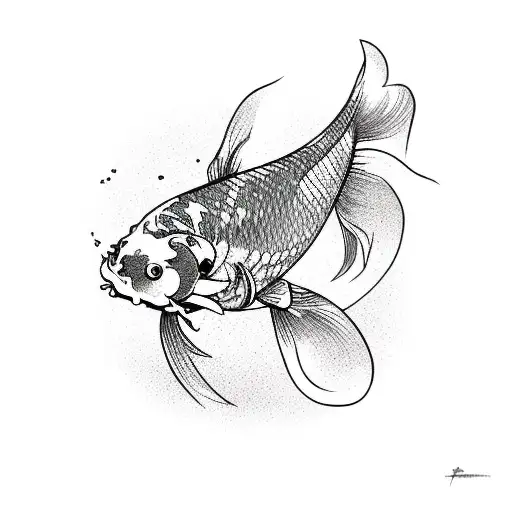 Koi Fish With Spiral