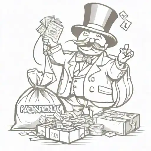 Monopoly Man Money Bag