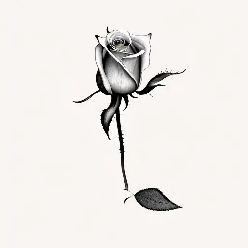 A Rose With Birthdates In The Leaves