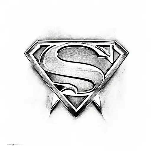 Superman Symbol With The S Replaced With An E With Angel Wings