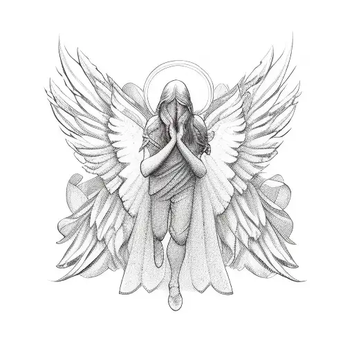 Angel Flying And Faling