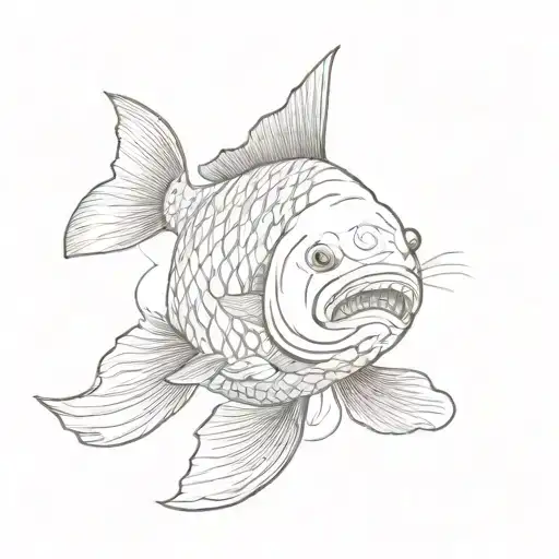 Carp Fish Without Showing Its Mouth Open