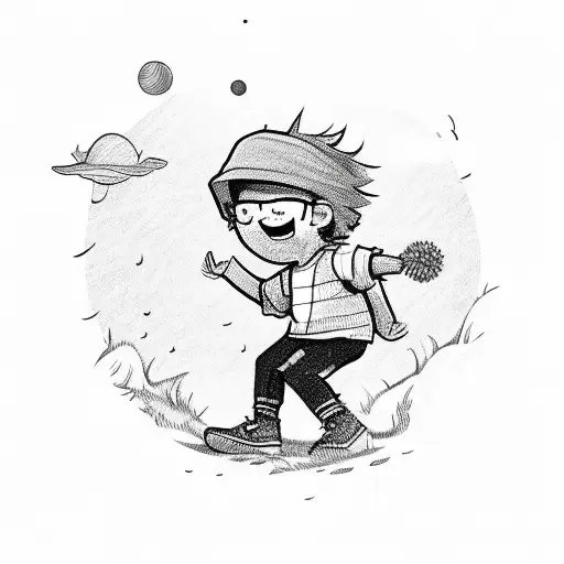 Boy Having Fun While In A Field Of Sun Flowers