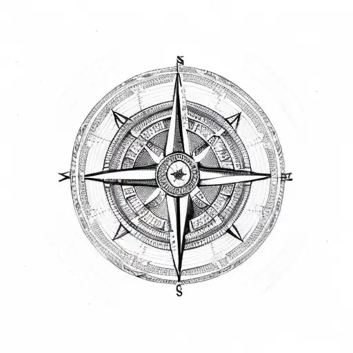Celtic Compass With Intricate Nordic Patterns