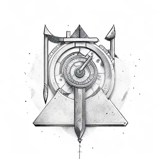 Bow And Arrow And Libra Scales