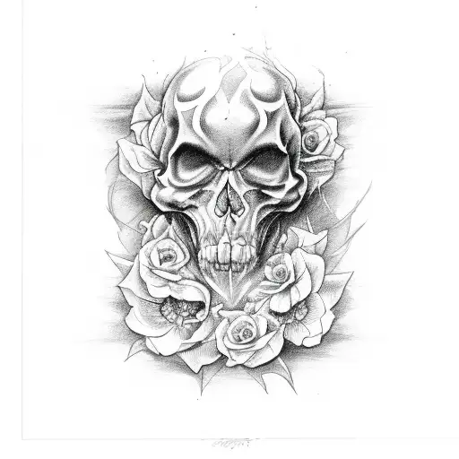 A Dark Mark Coverup With Flowers