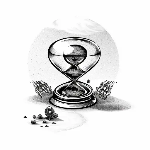 Playful Skeleton Hourglass