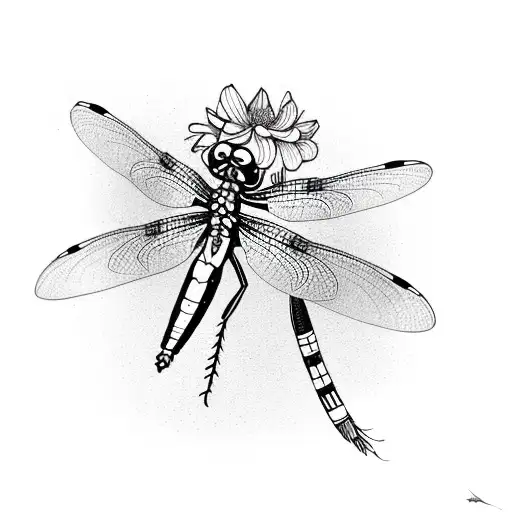 Dragonfly With Magnolia