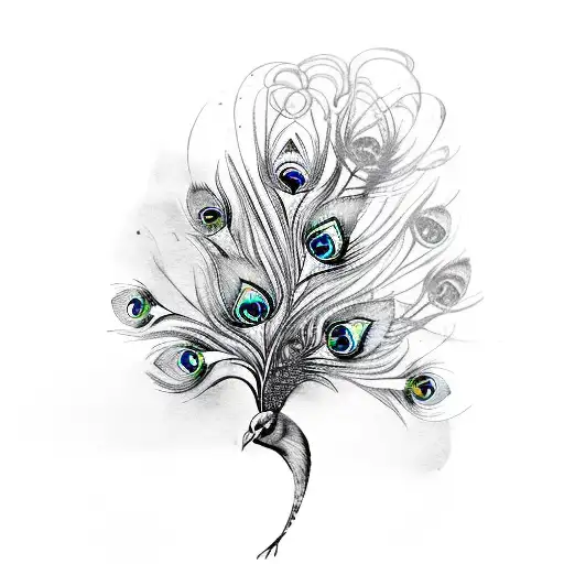 Peacock With Silverferns